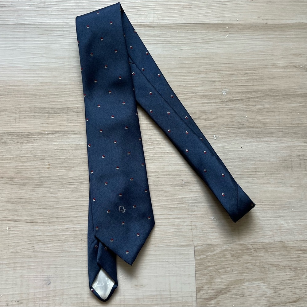 navy Dior tie